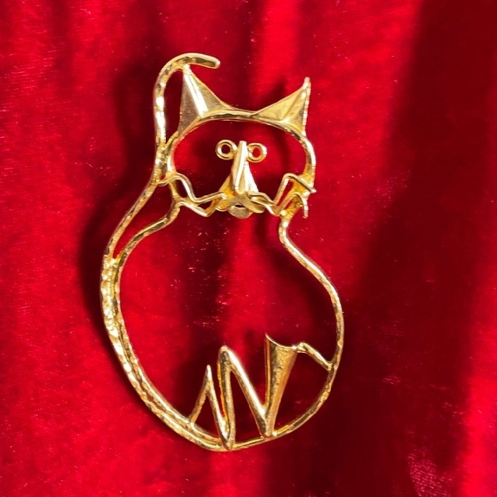 Modernist Cat Brooch - Picture 3 of 4